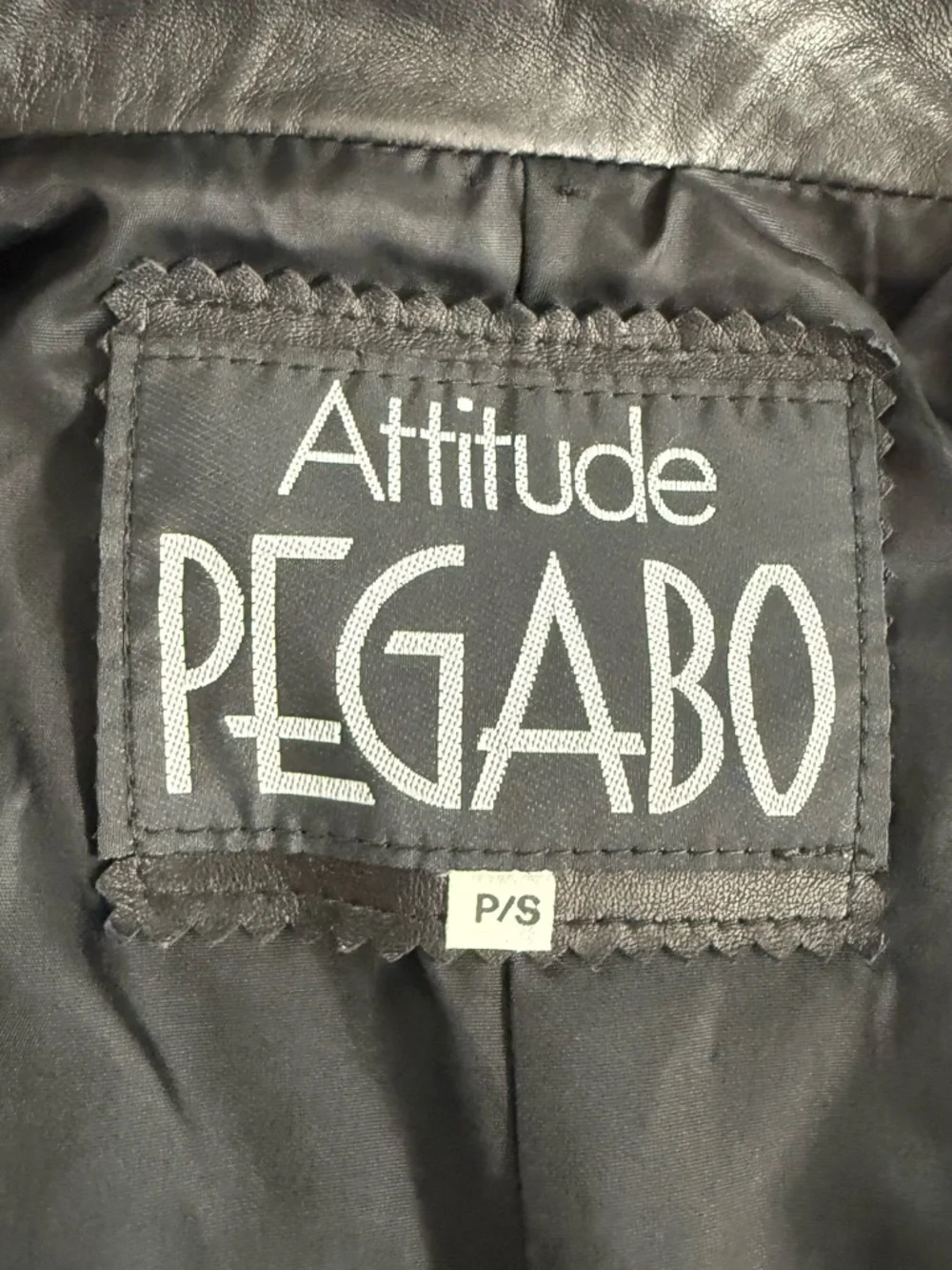 Attitude PEGABO Black Leather Jacket - P/S - Picture 4 of 6